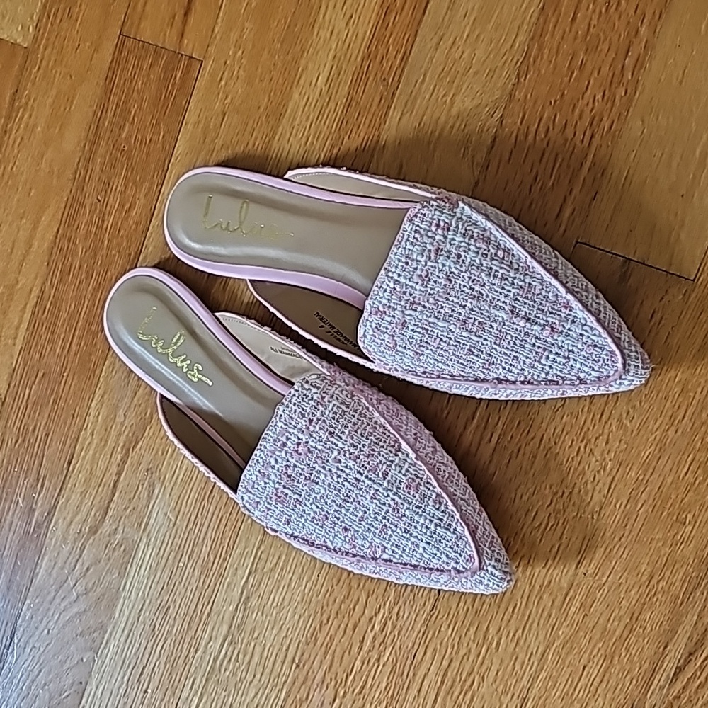 Lulus flat loafer mules